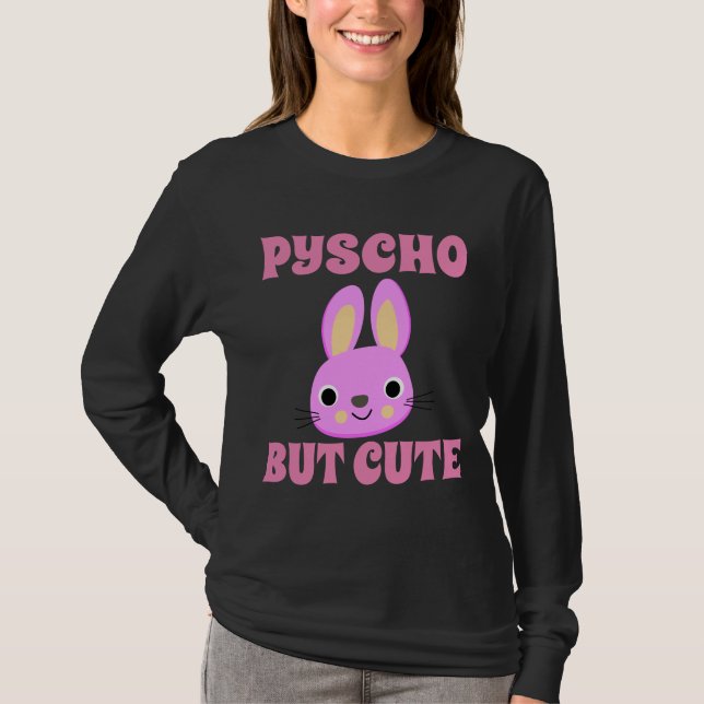 PSYCHO MEN CUTE BUNNY DAM T-Shirts (Framsida)