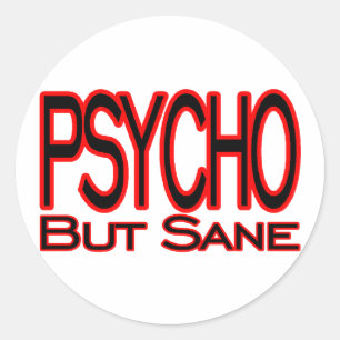 Psycho men Sane Runt Klistermärke