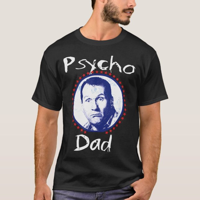Psycho Pappa Rolig - Herr Mao Krage Bokstav T Shirt (Framsida)