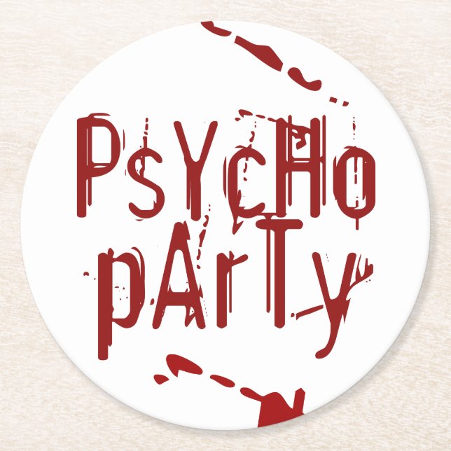 Psycho Party Coasters Underlägg Papper Rund (Framsidan)