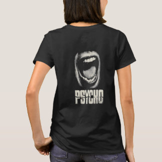 Psycho Skrikande Mun T-Shirt, Vintage Skräckfilm T Shirt