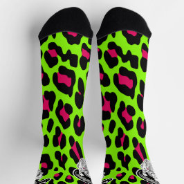 Psycho Skull Lime Leopard Skriv ut