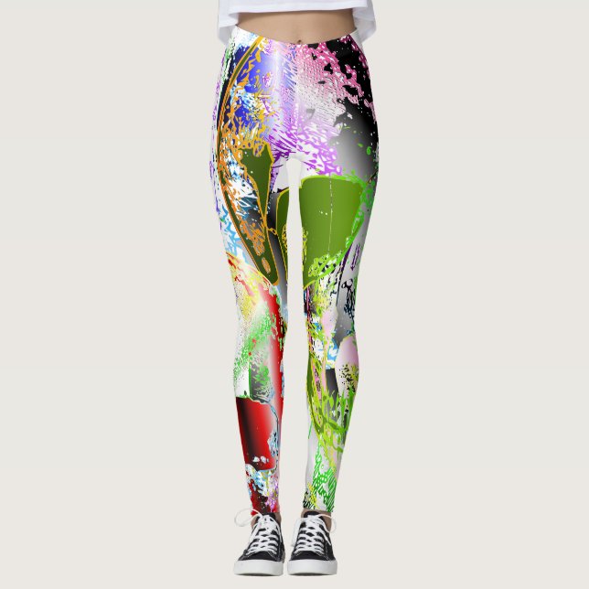 Psycho Skull Mashup - Leggings (Framsida)