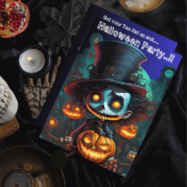 Psycho Top hat Halloween fest Inbjudningar