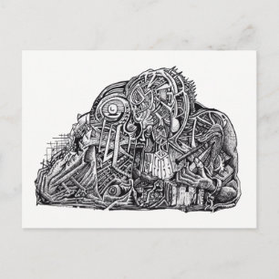 Psycho Warrior, av Brian Benson, vykort