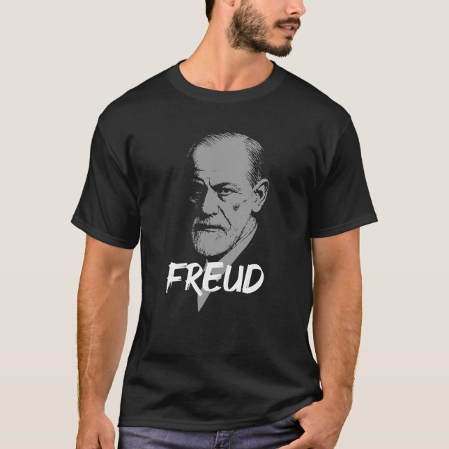 Psychoanalytic dr Freud Icon Portrait T Shirt (Framsida)