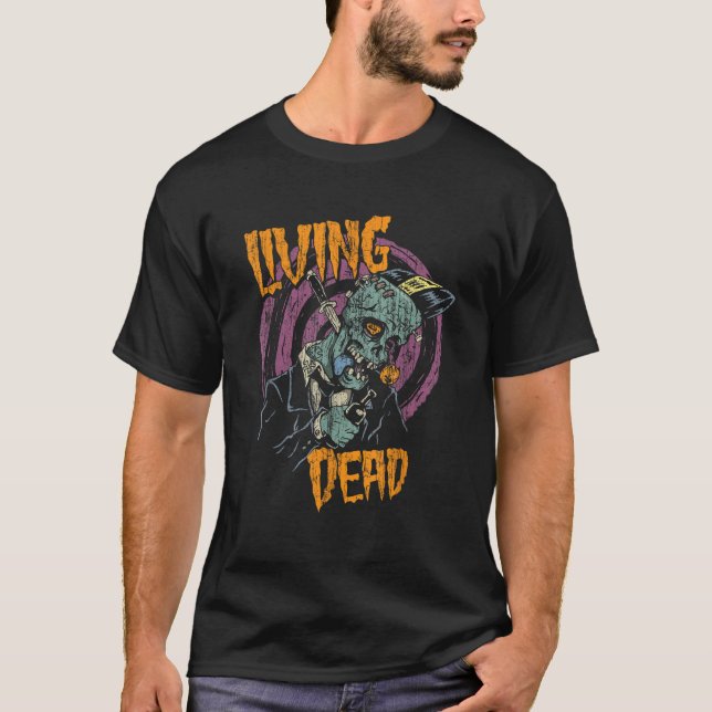Psychobilly Horror Punk Sten T Shirt HR Living Dea (Framsida)