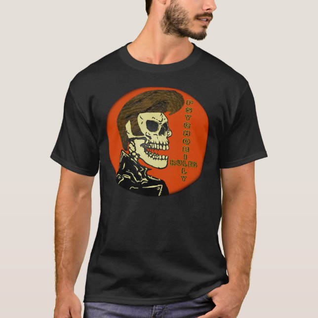 Psychobilly Regerar T Shirt (Framsida)