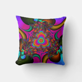 Psycholdelic fractal Art Präl Kudde