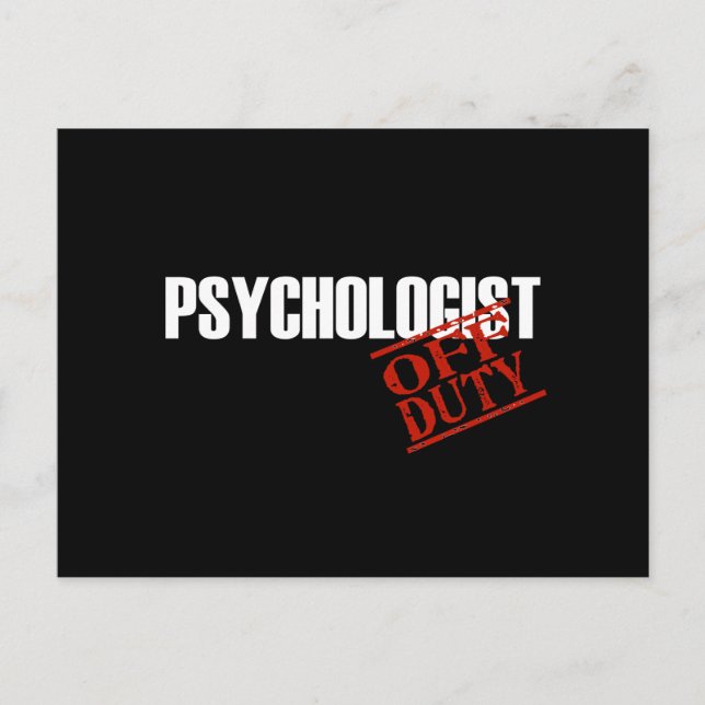 PSYCHOLOGIST-MÖRK AV TULL VYKORT (Framsida)
