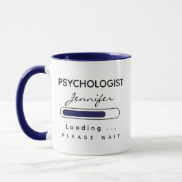 PSYCHOLOGIST [Namn] Loading Navy & White Mugg