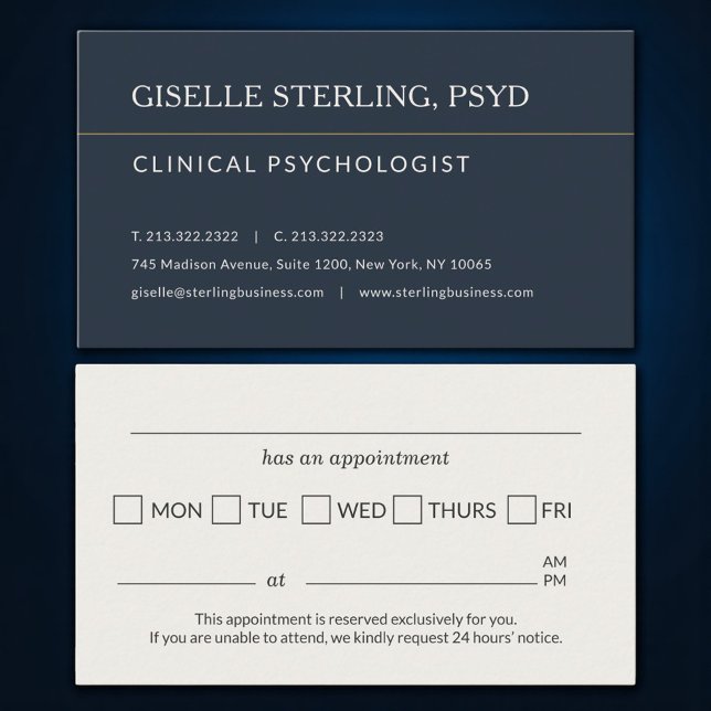 Psychologist Office Appointment Reminder Visitkort (Skapare uppladdad)