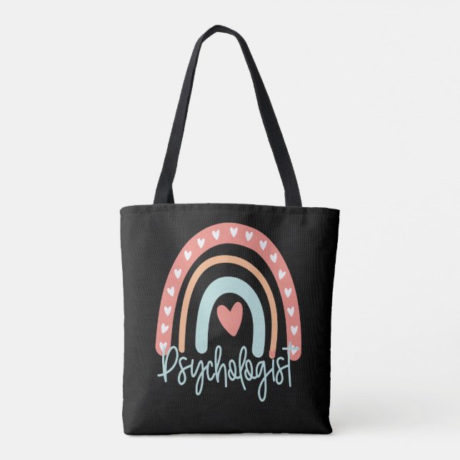 Psychologist Phd PsyD Graduation Gift Major Boho  Tygkasse (Baksida)