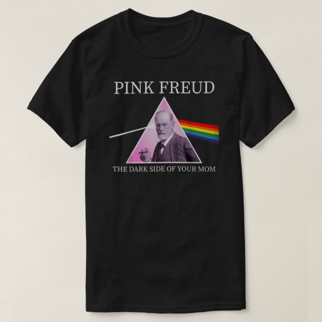 Psychology Freud Rosa Mörk Side Mamma Freudia T Shirt (Design framsida)