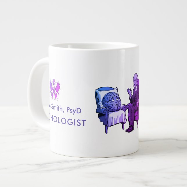 psychology humorous Rorschach quote for therapist  Jumbo Mugg (Framsida vänster)