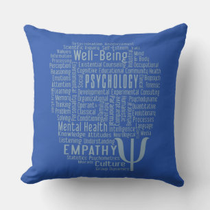 PSYCHOLOGY Ord Cloud anpassningsbar färg dekorativ Kudde
