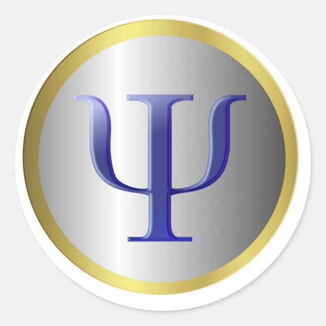 Psychology Sticker Runt Klistermärke (Framsida)