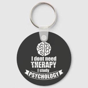 Psychology Student Funny Quote Keychain Nyckelring