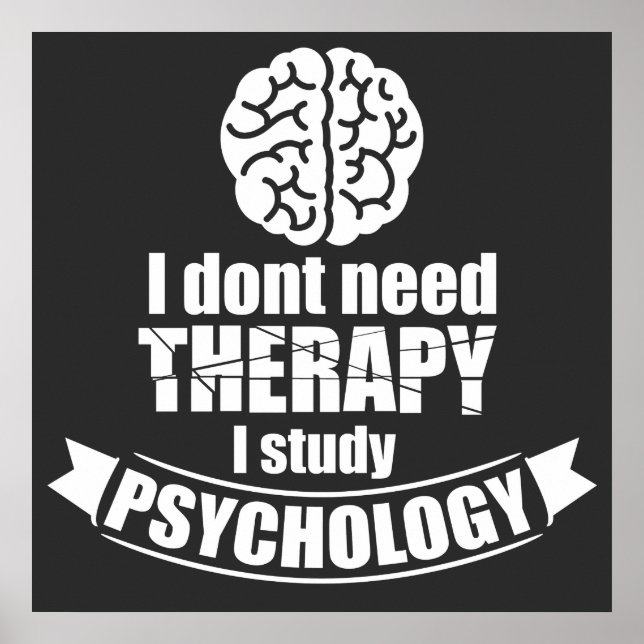 Psychology Student Funny Quote Poster (Framsidan)