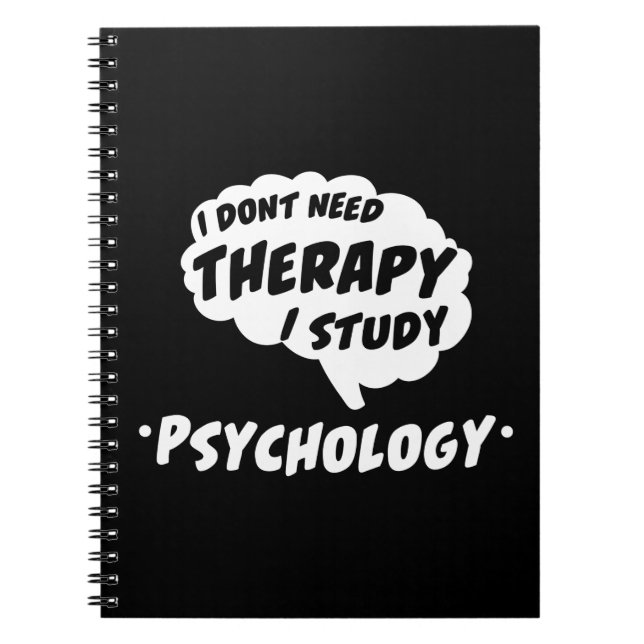 Psychology Student Study Funny Quote T Shirt Anteckningsbok (Framsidan)
