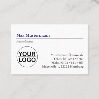 psychotherapie Logo  Visitenkarte Visitkort