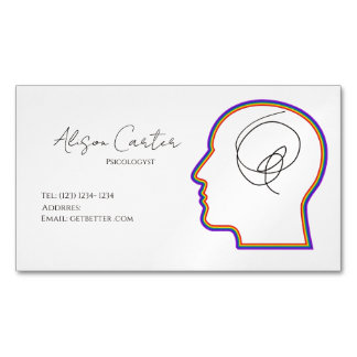 psycology editable business card magnetiska visitkort
