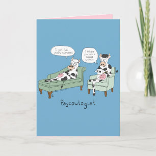 Psycowlogist - roligt kopsykologkort kort