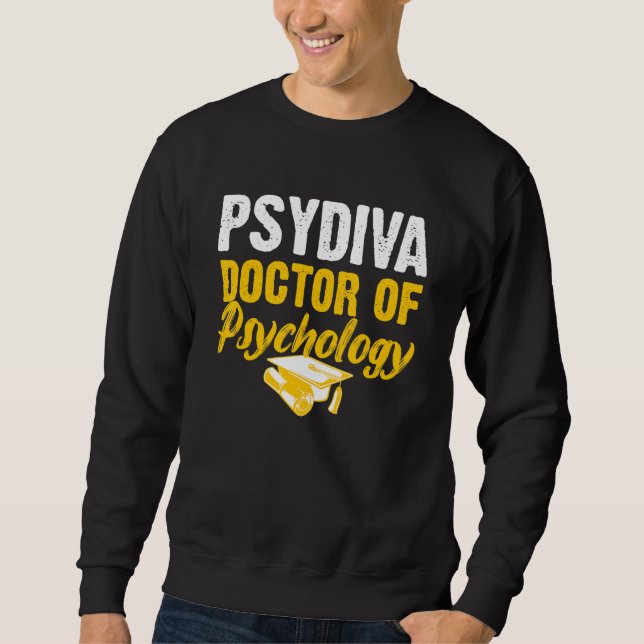 Psyd Doktor i psykologiläkaren Studenten 7 Lång Ärmad Tröja (Framsida)