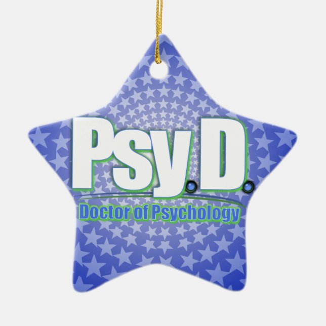 PsyD LOGOTYP2 DOKTOR AV PSYKOLOGI Julgransprydnad Keramik (Framsidan)