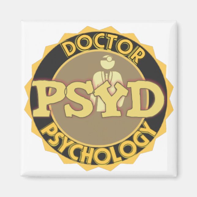 PsyD LOGOTYP - DOKTOR AV PSYKOLOGI Magnet (Framsidan)