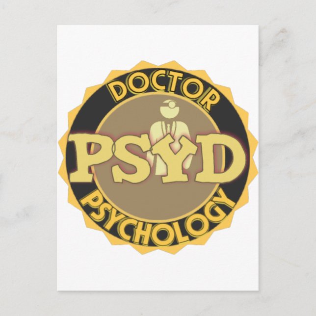 PsyD LOGOTYP - DOKTOR AV PSYKOLOGI Vykort (Framsida)