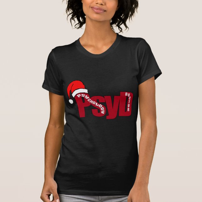 PsyD SANTA DOKTOR AV PSYKOLOGI Tee Shirt (Framsida)