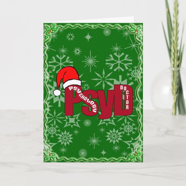 PsyD SANTA DOKTOR OF PSYCHOLOGY Helgkort (Framsida)