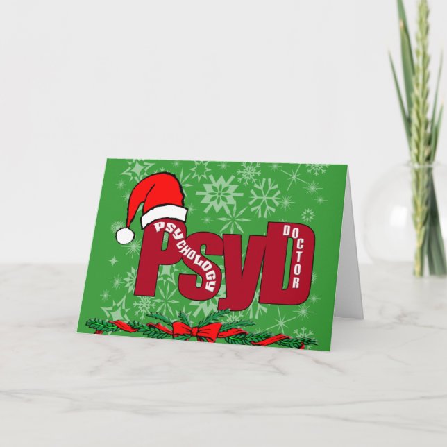 PsyD SANTA DOKTOR OF PSYCHOLOGY Helgkort (Framsida)