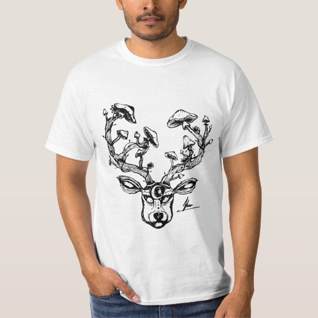 Psydeer utslagsplatsBW T Shirt (Framsida)