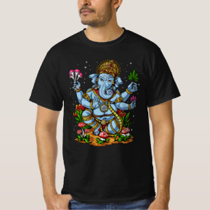 Psykedelic Hindu Gud Ganesha Ogräs TShirt T Shirt