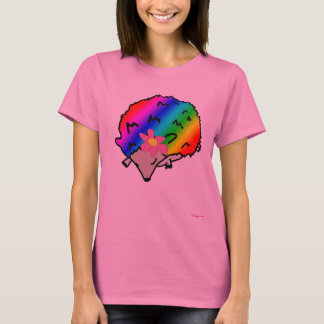 Psykedelic Rainbow Hedgehog Dam T-shirt