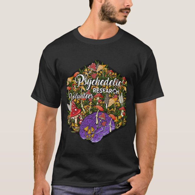 Psykedelic-Research-Volunteer-tshirt-for-Shirt T Shirt (Framsida)