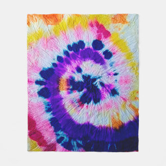 Psykedelic Spiral. Multifärgad Fabric Tie Dye. Höj Fleecefilt