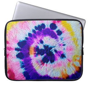Psykedelic Spiral. Multifärgad Fabric Tie Dye. Höj Laptop Fodral