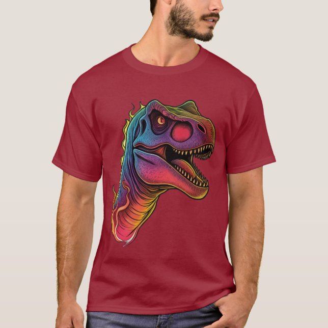 Psykedelic T-Rex T Shirt (Framsida)