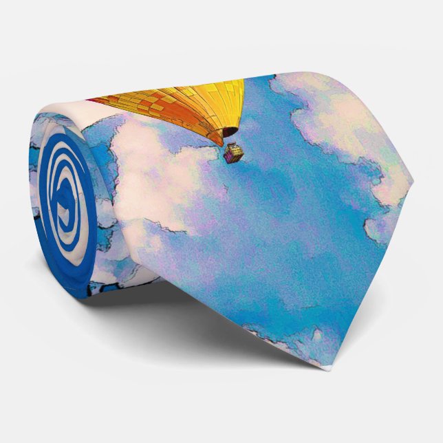 Psykedelisk Abstrakt Flygande Luftballong Slips (Rullad)