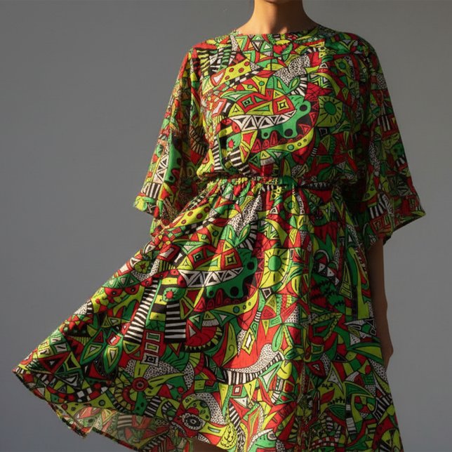 Psykedelisk Abstrakt i stamform Färgbeläggning Tyg (Skapare uppladdad)