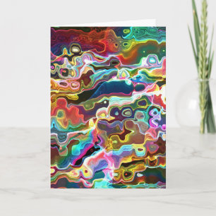 Psykedelisk Abstrakt Neon Cellular Art Kort
