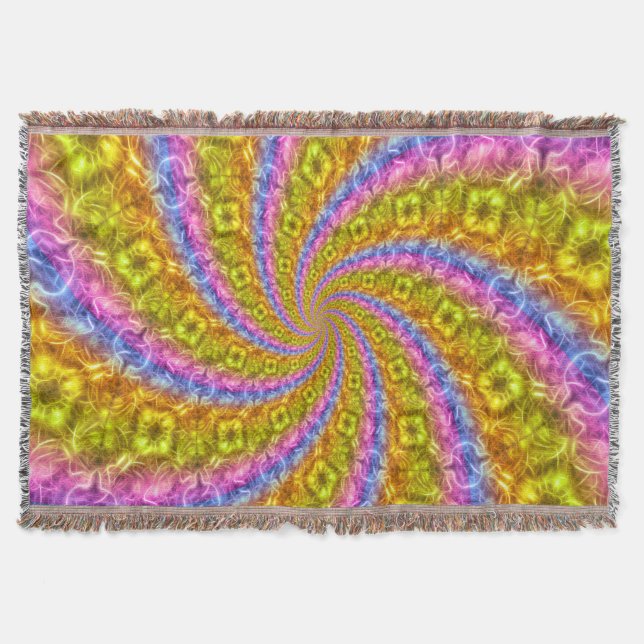 Psykedelisk Abstrakt Vortex Throw Blanket Filt (Framsidan)