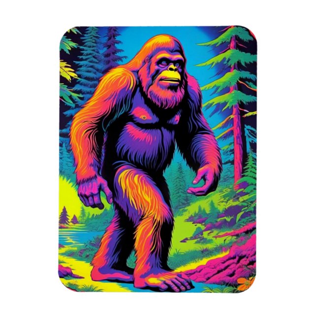 Psykedelisk asquatch Flexible Magnet (Vertikal)