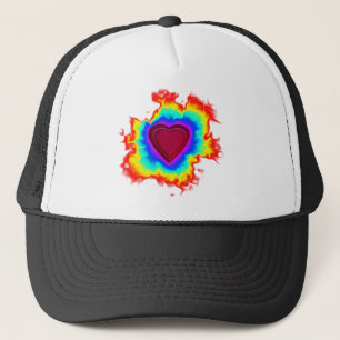 Psykedelisk Aura Dual Heart Keps