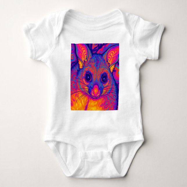 psykedelisk australisk bushtailed possum t shirt (Framsida)