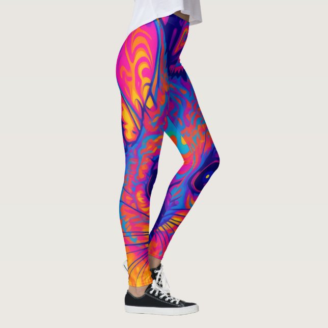 psykedelisk australisk buskdvärgpossums leggings (Höger)