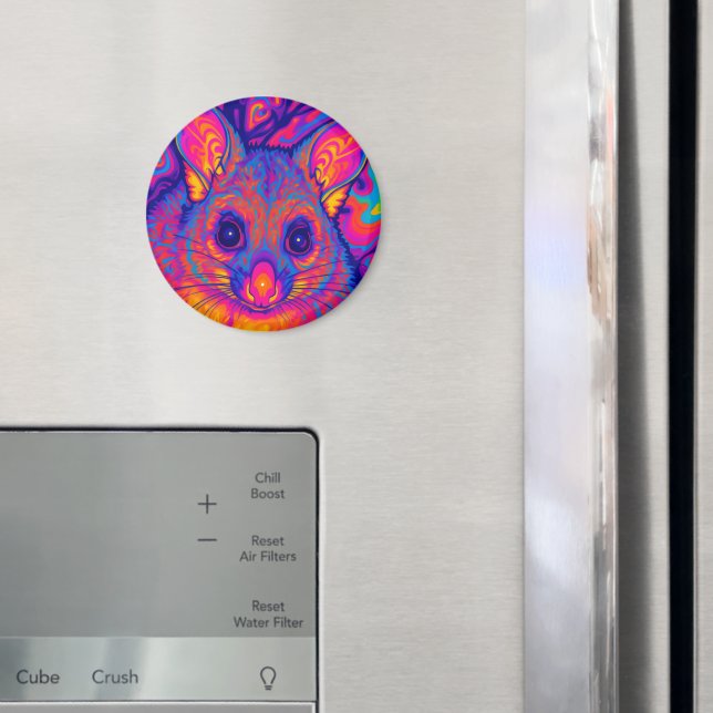 psykedelisk australisk buskdvärgpossums magnet (In Situ (Fridge))
